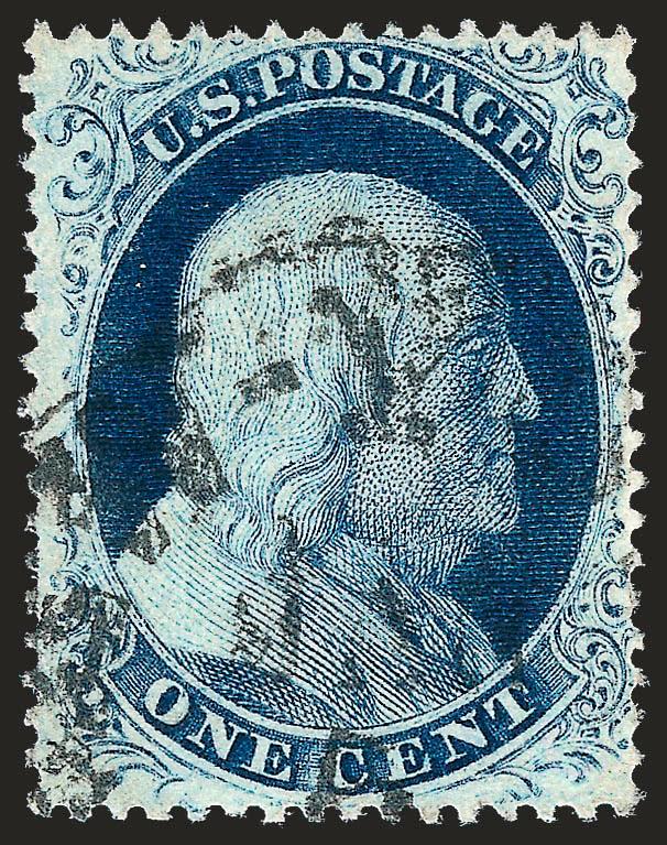 1c Blue, Ty. IIIa (22).> Position 24L4, rich color on bright white paper, choice centering, Very Fine and choice, with 2002 P.F. certificate