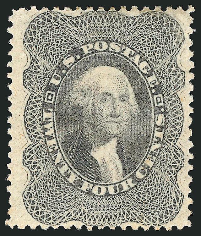 24c Gray Lilac (37).> Original gum, lightly hinged, fresh color and sharp impression, Very Fine and choice, with 2002 P.F. certificate