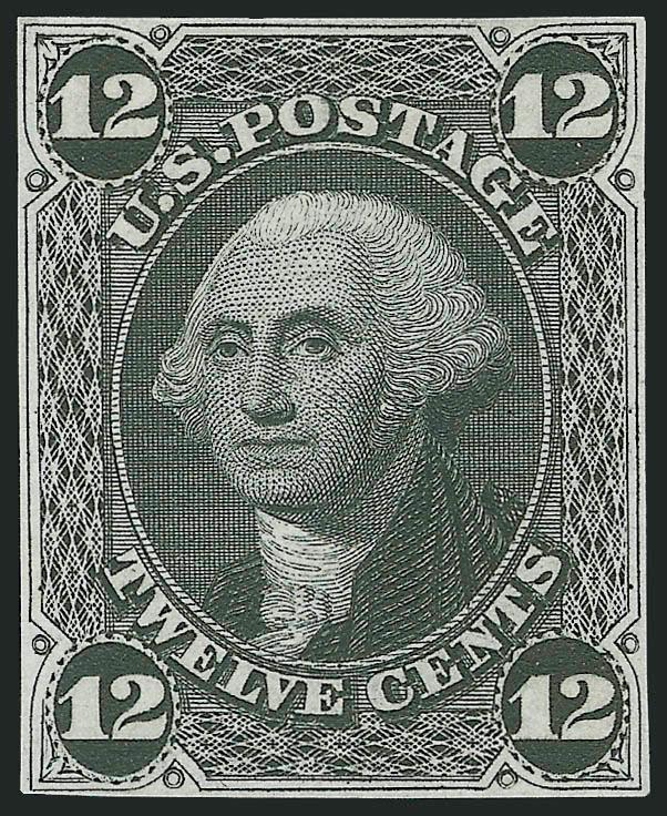 12c Black, Die Essay on India, Cut to Shape (69-E4b).> Clear to full margins, intense shade and impression, Very Fine and choice, ex Lake Shore, with 1991 P.F. certificate