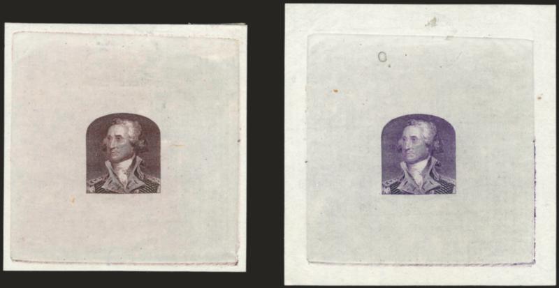 90c 1861-66 Issue, Essays (72-E1a to 72-E5g).> 35 Schernikow essays, incl. Nos. 72-E1a (8), 72-E1c, 72-E2a (13), 72-E2c, 72-E3a (10), 72-E5d and 72-E5g, wide range of colors, virtually all show full die sinkage
area, fresh and Very Fine, a scarce and