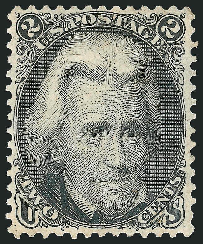 2c Black (73).> Original gum, detailed impression on bright paper, Very Fine and choice