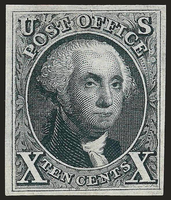 10c Black, Reproduction (4).> Without gum as issued, detailed impression, Very Fine and choice, with 1986 P.F. certificate