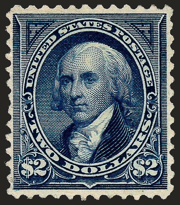 $2.00 Bright Blue (277).> Original gum, lightly hinged, rich color, reperfed, small thin spots, Very Fine appearance