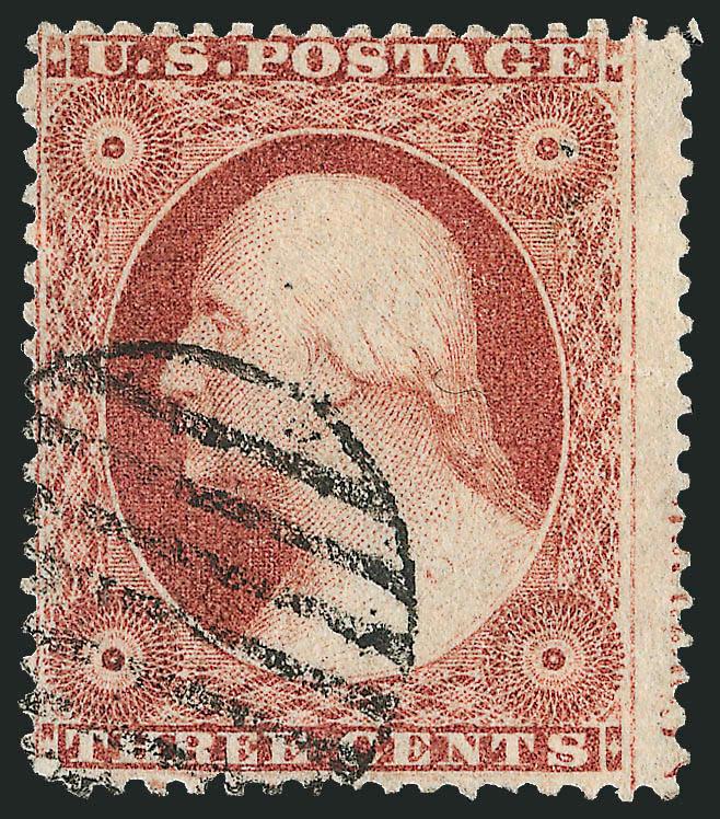 3c Dull Red, Ty. III (26).> 23 used stamps, <each with captured imprint> and showing a wide range of the positions, stamps mostly with flaws but still a scarce and desirable group
