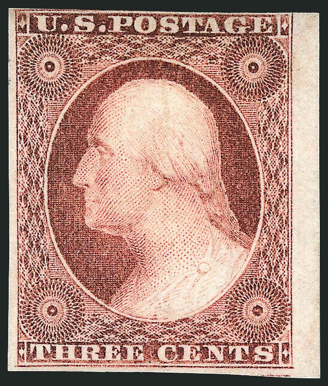 3c Dull Red, Ty. I, II, III (11, 11A, 26).> Eleven unused stamps, incl. Nos. 11 (2), 11A (3) and 26 (6), Nos. 11 and 26 original gum, Nos. 11A unused (no gum), bright colors, most are fresh and Fine-Very
Fine