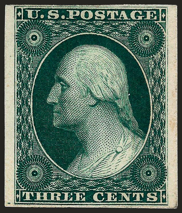 3c 1851 Issue, Atlanta Trial Color Proofs (41TC).> Complete set in all five issued colors, large margins to full, bright colors, Very Fine and choice