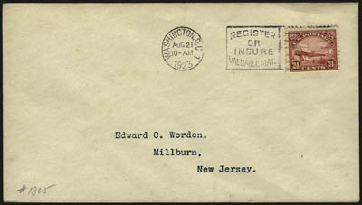 8c-24c 1923 Air Post (C4-C6).> Each on separate <First Day> cover with typed address to Worden in Millburn N.J., some age spotting, otherwise Very Fine set