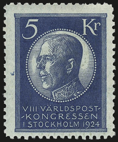 SWEDEN, 1924, 5o-5k UPU (197-228).> Unused and used sets respectively, complete less No. 212 (catalog value $26.00), Fine-Very Fine