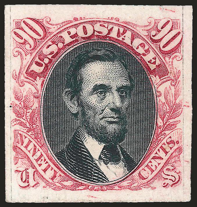 3c-90c 1869 Pictorial, Plate Proofs (114P4-116P4, 129P3, 120P4, 122P4).> Group of six plate proofs, five on card, 15c on India, all with ample to large margins, most small faults, Fine-Very Fine
appearance