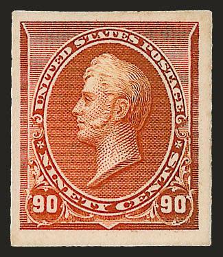 1c-90c 1890 Issue, Plate Proofs on Card (219P4-229P4).> Fine-Very Fine set