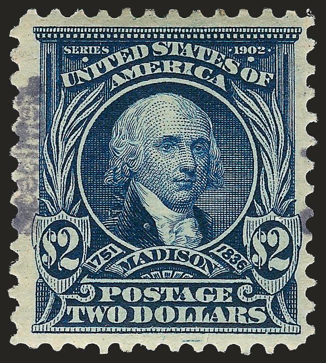 $2.00 Dark Blue, Specimen Ovpt. (312S-E).> Slight album offset on gum, Very Fine, with 2001 P.F. certificate (no mention of offset)