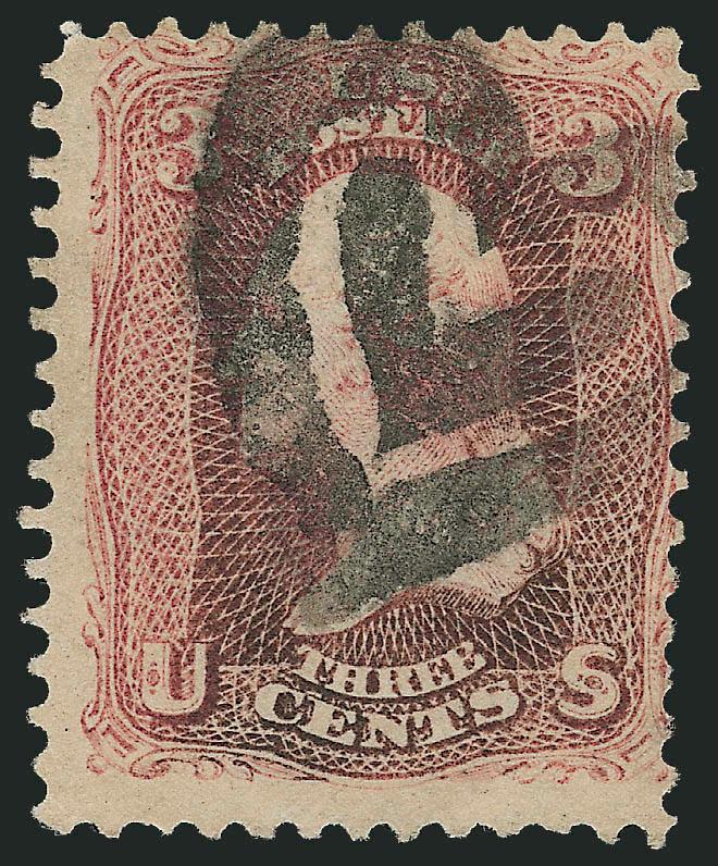 3c Rose (65).> Average, bold <Waterbury Conn. Heart Within Heart fancy cancel,> Very Fine strike