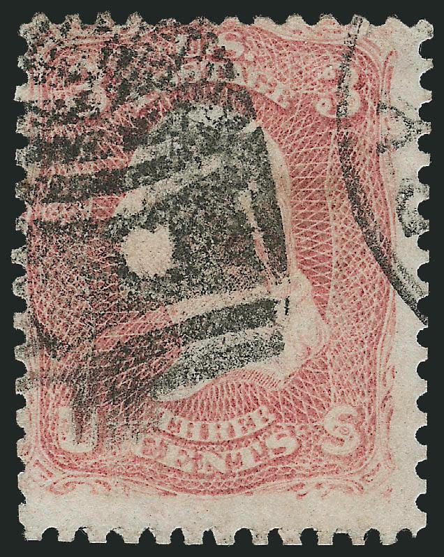 3c Rose (65).> Average, bold <Waterbury Conn. Beer Barrel fancy cancel,> choice strike