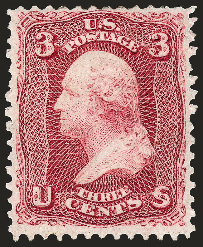3c Lake (66).> Original gum, lightly hinged, rich color, couple slightly shorter perfs (not mentioned on certificate), otherwise Fine, with 2008 P.F. certificate