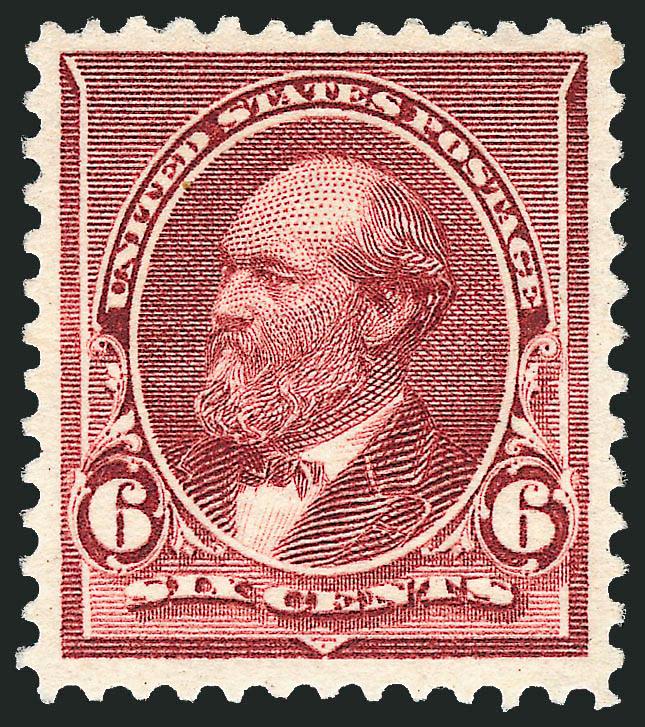 6c Brown Red (224).> Mint N.H., choice margins and exceptional centering, beautiful color on bright white paper, Very Fine and choice, with 2002 P.F. and 2005 P.S.E. certificates (VF-XF 85 SMQ $475.00)