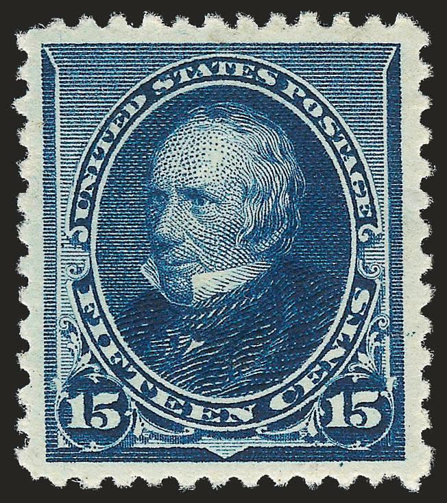 15c Indigo (227).> Original gum, lightly hinged, especially wide margins and fabulously well-centered, intense color on crisp white paper, Extremely Fine Gem, with 2007 P.S.E. certificate (OGph, XF-Superb 95
SMQ $1,050.00)