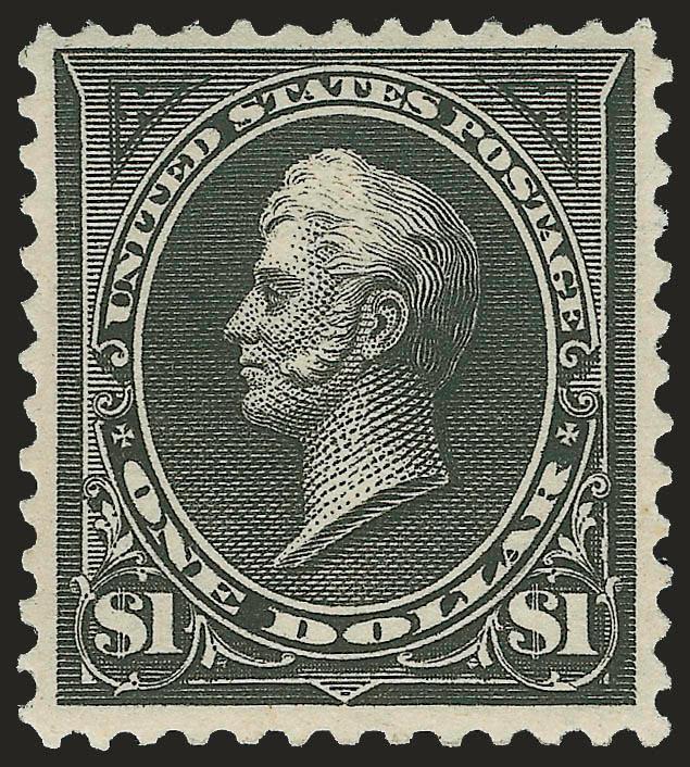 $1.00 Black (261).> Original gum, barely hinged, sharp proof-like impression, fresh and Very Fine, with 2004 P.F. certificate
