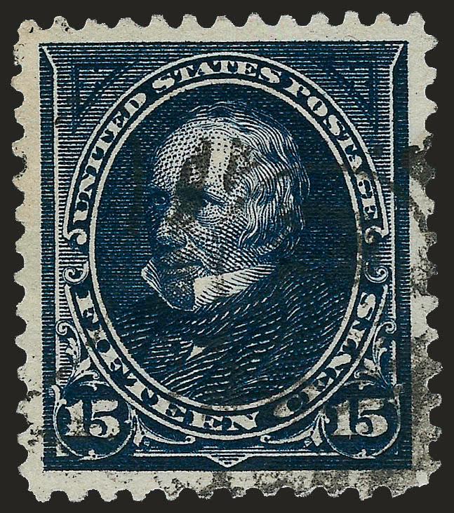 15c Dark Blue (274).> Jumbo margins, very strong dark color, Extremely Fine Gem, with 2008 P.S.E. certificate (XF-Superb 95 Jumbo SMQ $400.00 as 95, $1,800.00 as 98), this is the only used example thus far to
achieve this grade, with only one graded