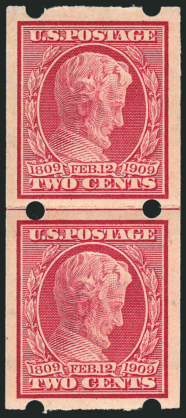 2c Lincoln, Brinkerhoff Ty. IIa (368).> Guide line pair, h.r., beautifully centered, Extremely Fine, with 1999 P.F. certificate