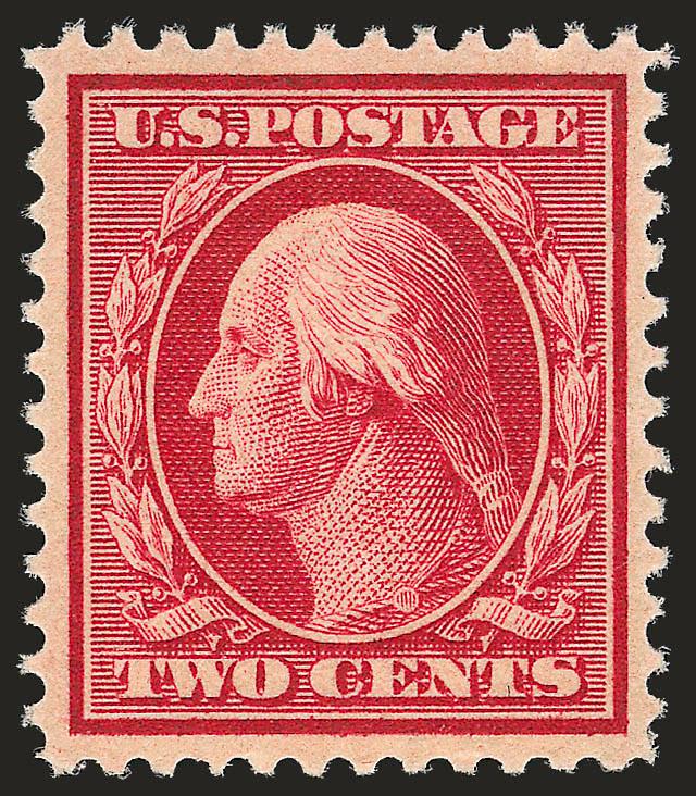 2c Carmine (332).> Mint N.H., exceptionally well-centered, wonderful rich color, Extremely Fine, with 2006 P.S.E. certificate
