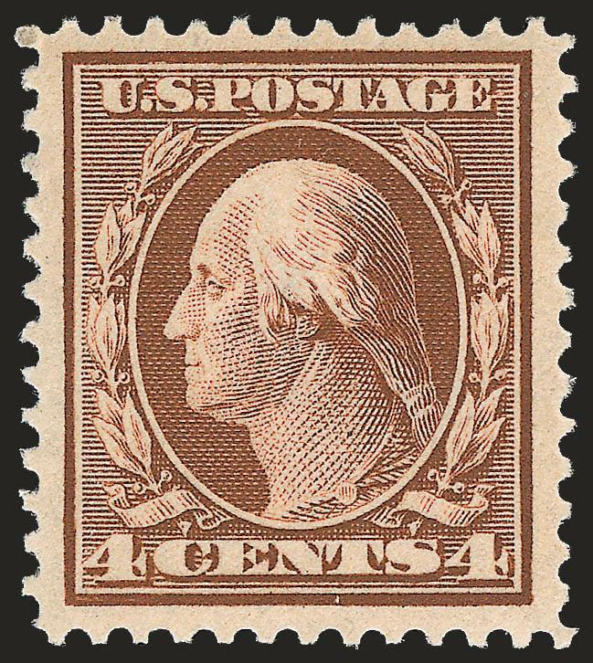 4c Orange Brown (334).> Mint N.H., wide margins with strong color, Very Fine and choice, with 2001 P.F. certificate