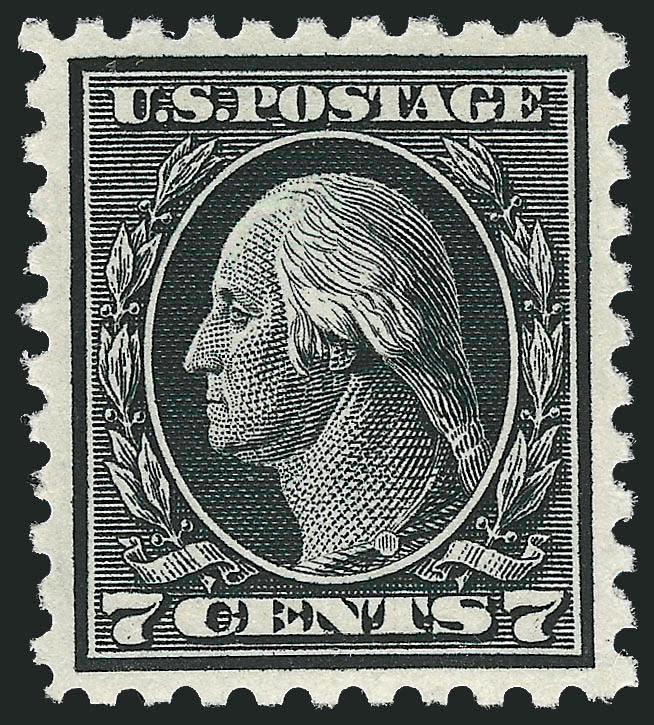 7c Black (430).> Mint N.H., lovely balanced margins, intense color on brilliant white paper, Extremely Fine, with 2008 P.S.E. certificate (XF 90 SMQ $680.00)