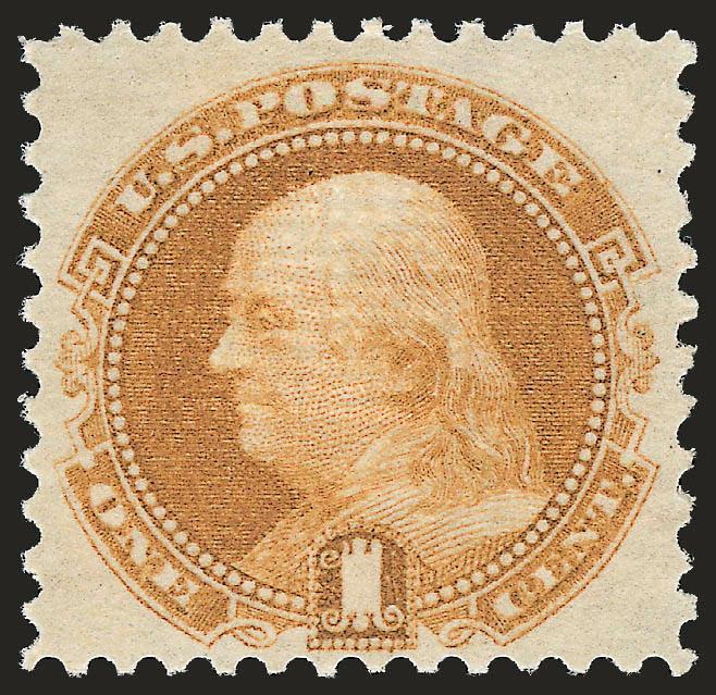 1c Buff (112). Mint N.H.,> rich color, long and full perforations, Very Fine and choice, with 2000 P.F. certificate, Scott Retail as hinged