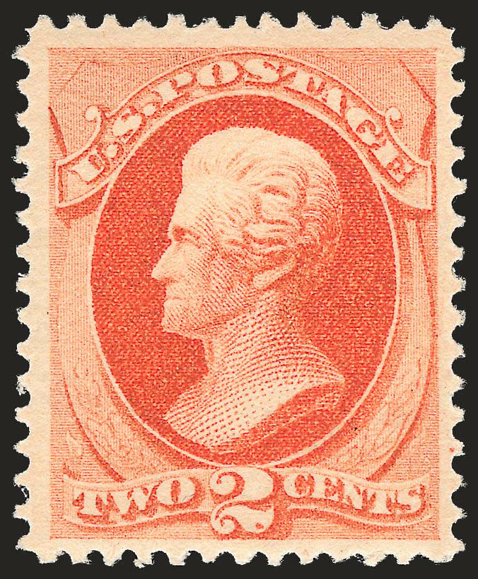 2c Vermilion (183).> Mint N.H., radiant color as fresh as the day it was printed, wide margins, Very Fine and choice, scarce in such fresh condition, with 1993 P.F. certificate