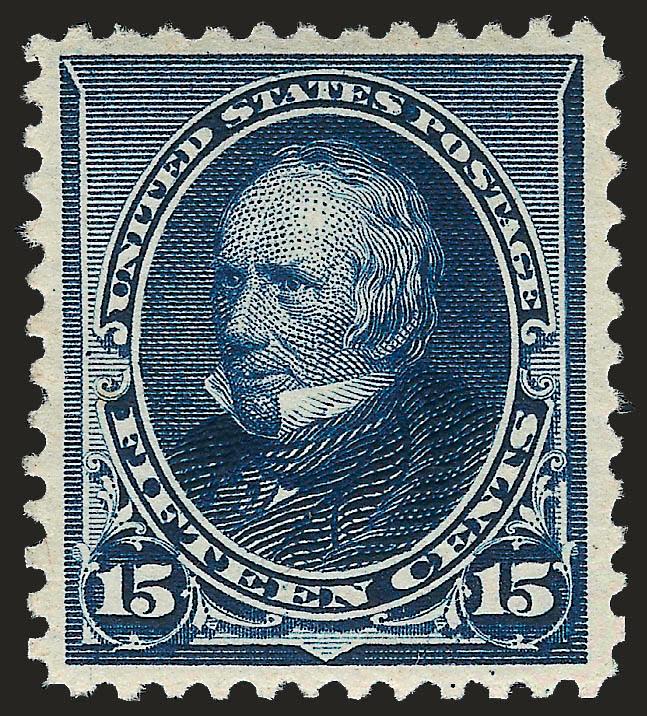 15c Indigo (227).> Mint N.H., deep rich color on bright paper, well-proportioned margins, fresh and Extremely Fine, with 1994 P.F. certificate