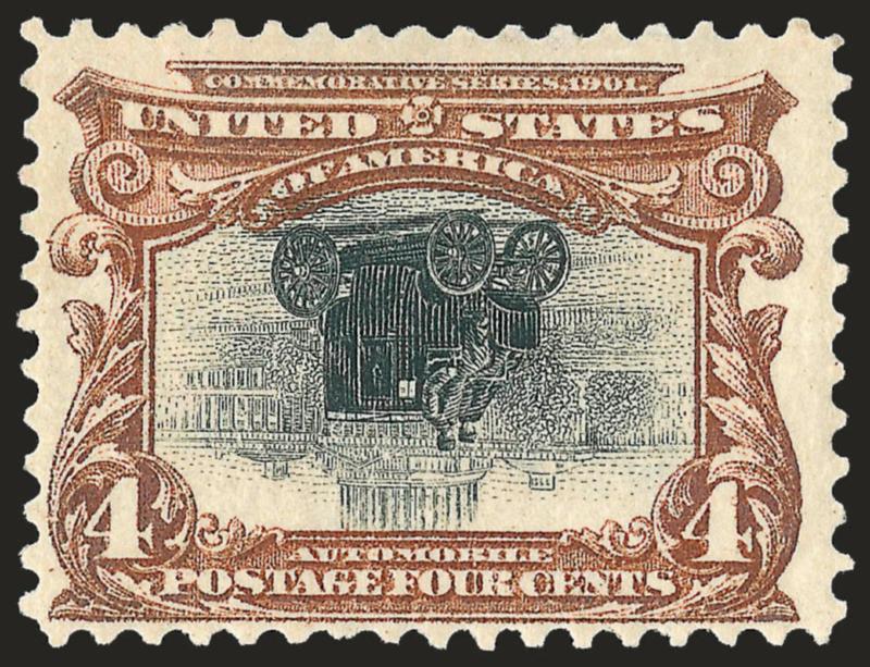 4c Pan-American, Center Inverted (296a).> Original gum, lightly hinged for this issue, fresh and completely sound<><>^FINE. ONE OF THE FEW SOUND EXAMPLES OF THE 4-CENT PAN-AMERICAN INVERT WITH INTACT ORIGINAL
GUM.^<><>The 4c Pan-American Invert w