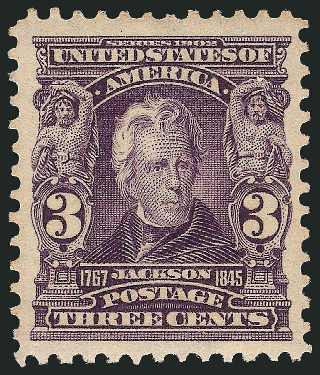 3c Bright Violet (302).> Mint N.H., deep rich color and proof-like impression on bright paper, beautiful centering with wide margins, fresh and Extremely Fine, tremendous visual appeal, with 1992 P.F.
certificate