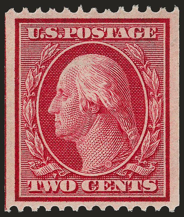2c Carmine, Coil (349).> Mint N.H., bright color and detailed impression, wide balanced margins, Extremely Fine, with 1997 and 1999 P.F. certificates, the former for a pair