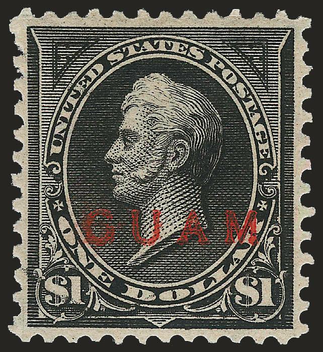 1900, $1.00 Black, Ty. I, Special Printing (12SP).> Original gum, lightly hinged, with red Special Surcharge backstamp, Very Fine, with 1978 P.F. certificate