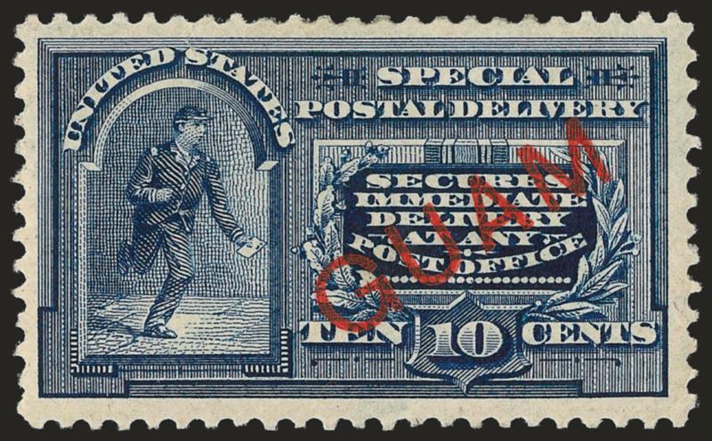 1900, 10c Blue, Special Delivery, Special Printing (E1 var).> Original gum, fresh and Extremely Fine, signed Special Printing in pencil, ex Tows