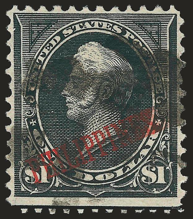 1899, 1c-$5.00 Overprints (212-225, E1, J1, J2, J4).> Variety of cancels, high values with non-descript corks, generally Fine-Very Fine