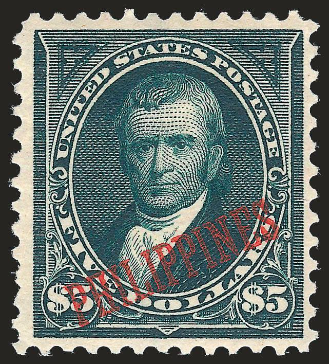 1904, $5.00 Dark Green, St. Louis Special Printing (225SP).> Lightly hinged, single insignificantly nibbed perf, still Fine, one of only nine known, ex Todd, signed Spl. Prtg. J.M. Bartels in pencil, with 1978
P.F. certificate