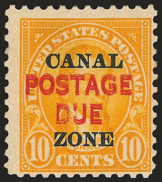 1925, 10c Orange, Postage Due Double (J17a).> Fresh and Fine