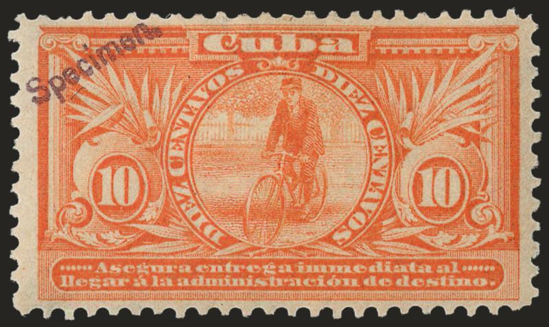 1899, 10c Orange, Special Delivery, Immediata Inscription, Specimen Ovpt. (E2S).> Original gum, h.r., diagonal blackish violet handstamp, Very Fine, Lily handstamp, with 1976 P.F. certificate