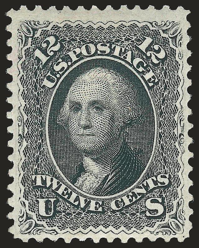 12c Black (69).> Original gum, bright shade and crisp impression, wide margins, Very Fine and choice, with 1999 P.F. certificate