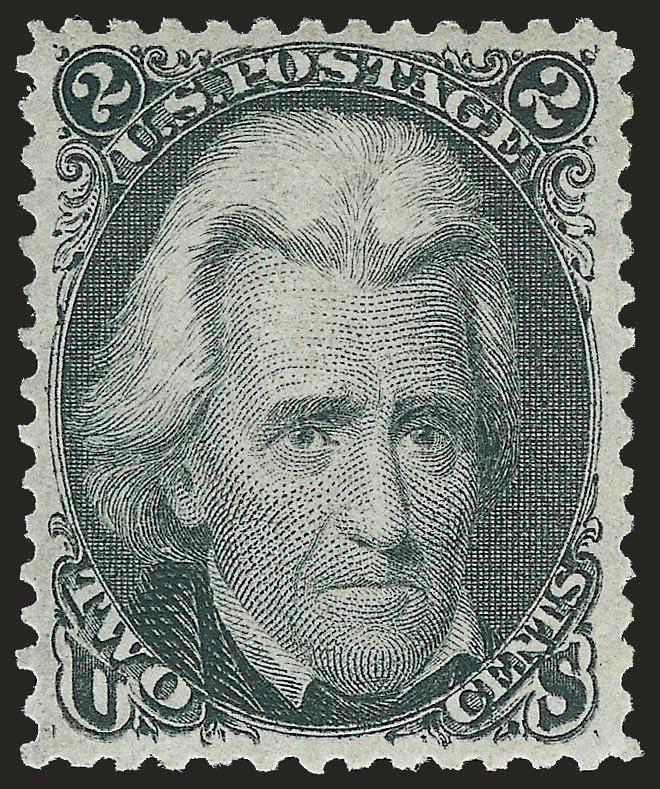 2c Black (73).> Original gum, lightly hinged, crisp impression, choice centering with well-proportioned margins, Extremely Fine, with 1996 and 2002 P.F. certificates