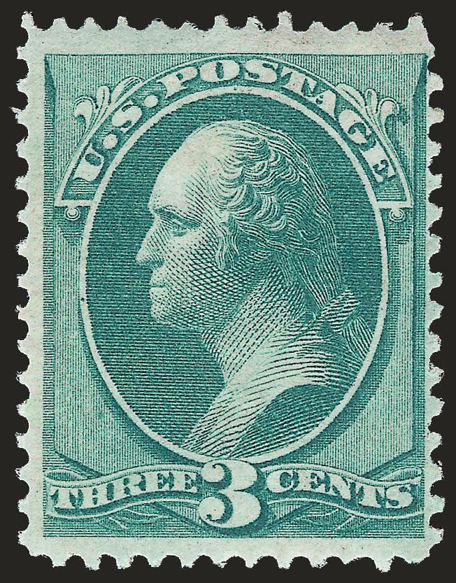 3c Green (147).> Original gum, barely hinged, bright shade, Very Fine