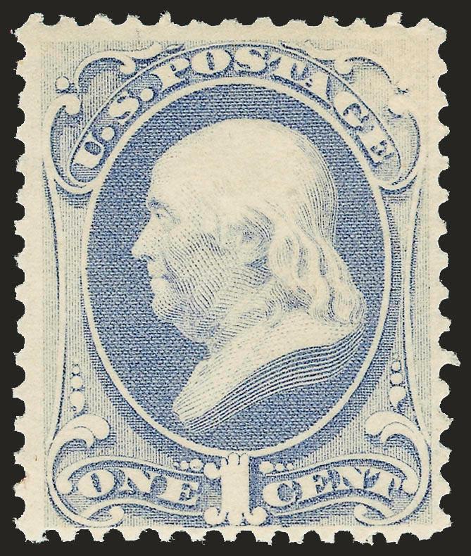 1c Ultramarine (156). Mint N.H.,> brilliant color on post-office fresh paper, Very Fine, with copy of 2002 P.F. certificate for block, Scott Retail as hinged