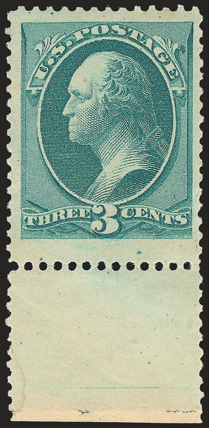 2c Vermilion, 3c Green (178, 184).> First unused (regummed), second with selvage at bottom, Jumbo margins and few light toned spots on gum, Fine-Extremely Fine appearance, with clean certificates