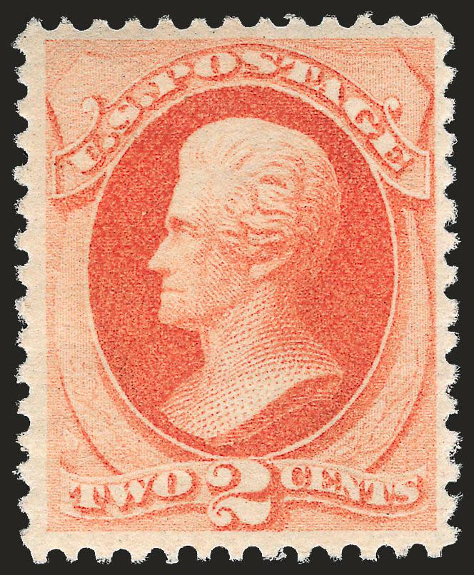 2c Vermilion (183).> Mint N.H., brilliant color on bright paper, well-proportioned margins, Extremely Fine