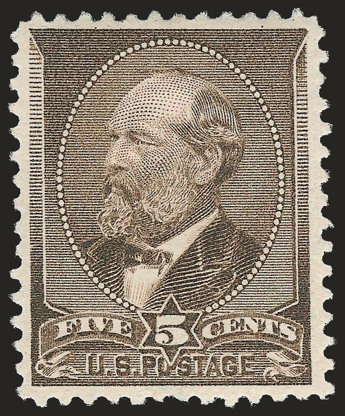 5c Yellow Brown (205).> Original gum, rich color on bright paper, fresh and Very Fine, with 1988 P.F. certificate