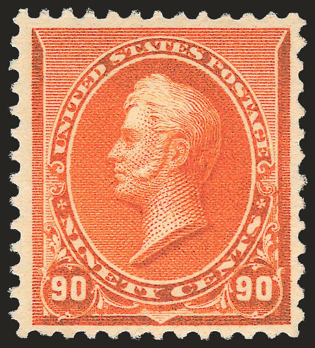 90c Orange (229).> Original gum, lightly hinged, intense shade, Very Fine and choice, with 1999 P.F. certificate