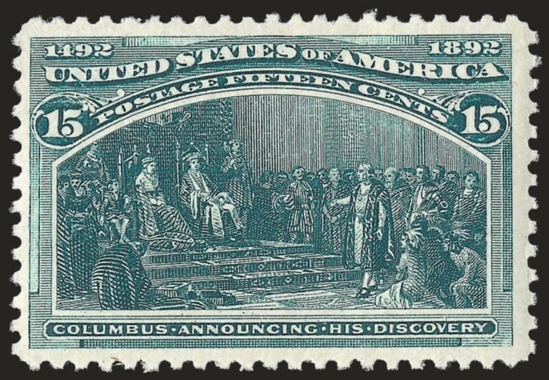 15c Columbian (238).> Mint N.H., bright shade and crisp impression, fresh and Very Fine