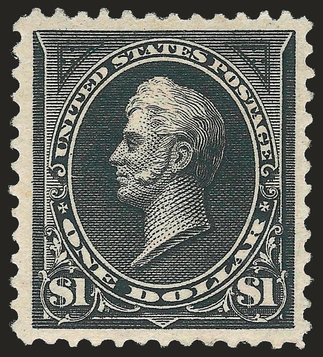$1.00 Black (261).> Original gum, lightly hinged, intense shade and impression, wide balanced margins, Extremely Fine, with 1988 P.F. certificate