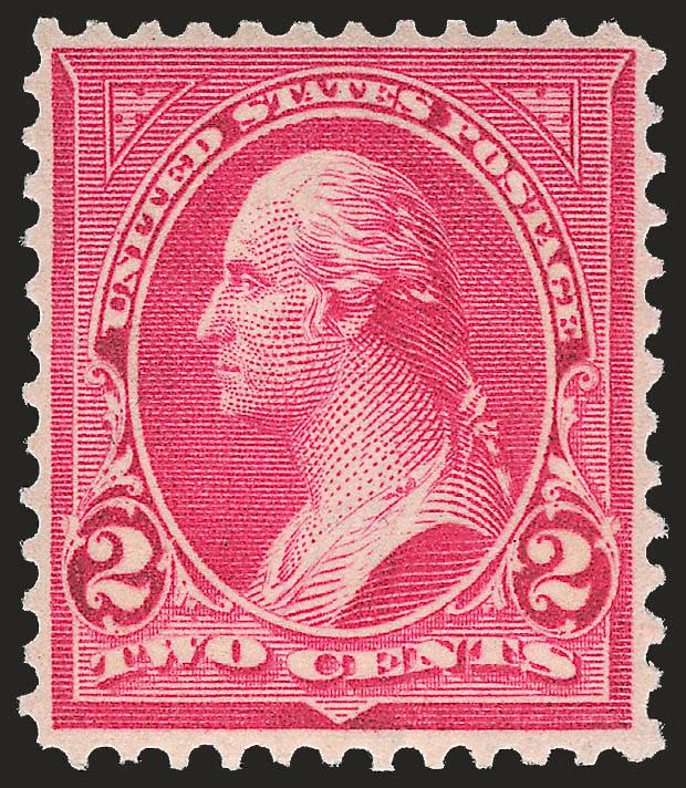 2c Rose Carmine, Ty. IV (279Bc).> Original gum, h.r., deep rich color in the true Rose Carmine shade, well-proportioned margins, Very Fine and choice, with 2001 P.S.E. certificate, undervalued in Scott