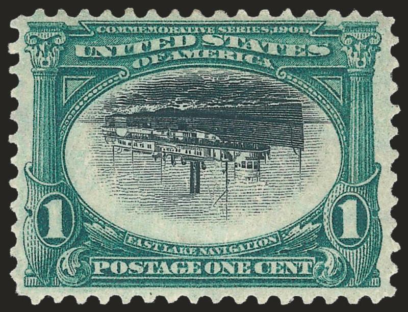 1c Pan-American, Center Inverted (294a).> Original gum, h.r., unusually choice centering and wide margins for this popular invert error, deep rich colors on post-office fresh paper<><>^VERY FINE AND CHOICE
ORIGINAL GUM EXAMPLE OF THE ONE-CENT PAN-A